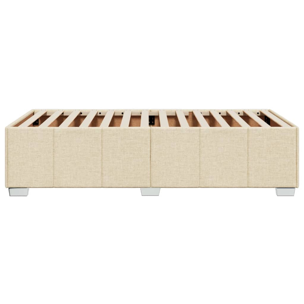 Bettgestell ohne Matratze Creme 80x200 cm Stoff
