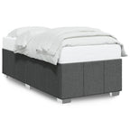 Bettgestell ohne Matratze Dunkelgrau 90x190 cm Stoff