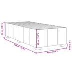 Bettgestell ohne Matratze Dunkelgrau 90x190 cm Stoff