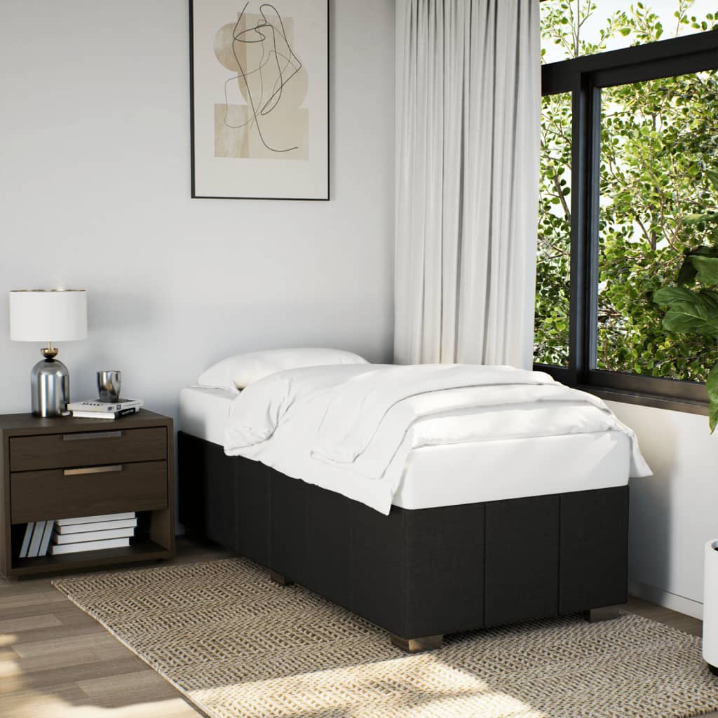 Bettgestell ohne Matratze Schwarz 90x190 cm Stoff
