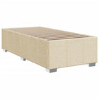 Bettgestell ohne Matratze Creme 90x190 cm Stoff