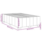 Bettgestell ohne Matratze Schwarz 120x200 cm Stoff