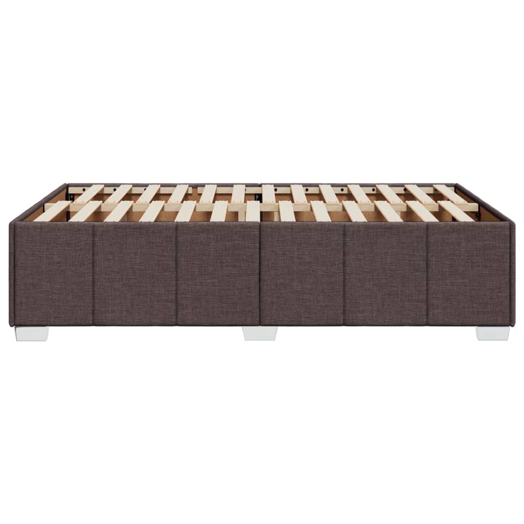 Bettgestell ohne Matratze Dunkelbraun 120x200 cm Stoff