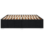 Bettgestell ohne Matratze Schwarz 180x200 cm Stoff