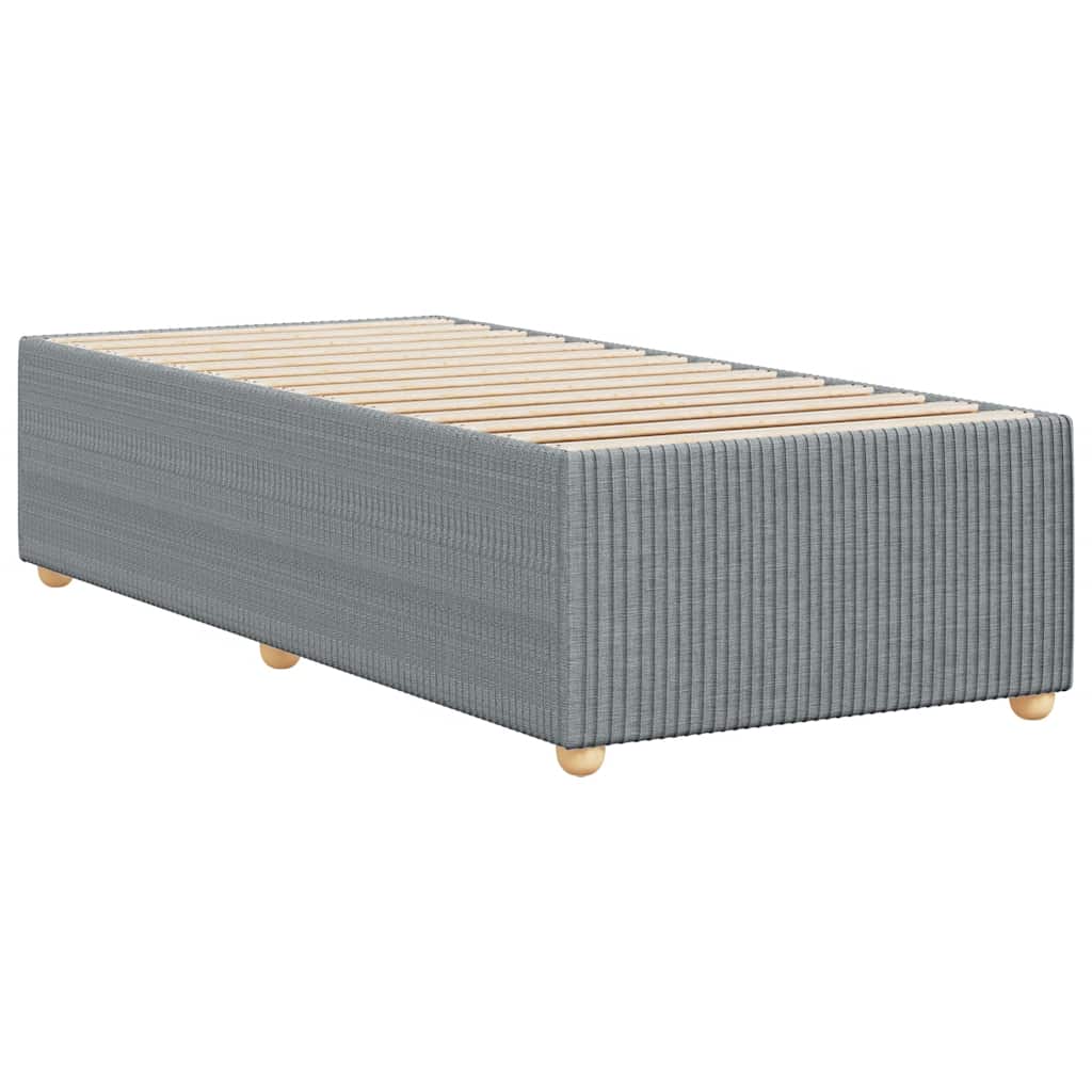 Bettgestell ohne Matratze Hellgrau 80x200 cm Stoff