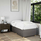 Bettgestell ohne Matratze Taupe 80x200 cm Stoff