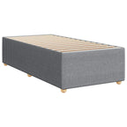Bettgestell ohne Matratze Hellgrau 90x190 cm Stoff