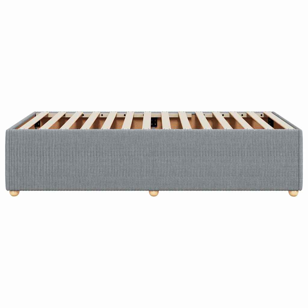 Bettgestell ohne Matratze Hellgrau 90x190 cm Stoff