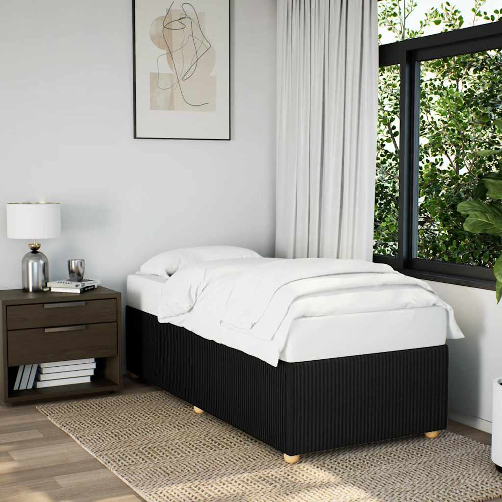 Bettgestell ohne Matratze Schwarz 90x200 cm Stoff