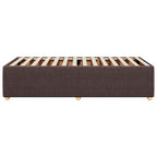 Bettgestell ohne Matratze Dunkelbraun 90x200 cm Stoff
