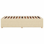 Bettgestell ohne Matratze Creme 90x200 cm Stoff