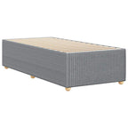 Bettgestell ohne Matratze Hellgrau 100x200 cm Stoff