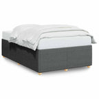 Bettgestell ohne Matratze Dunkelgrau 120x190 cm Stoff