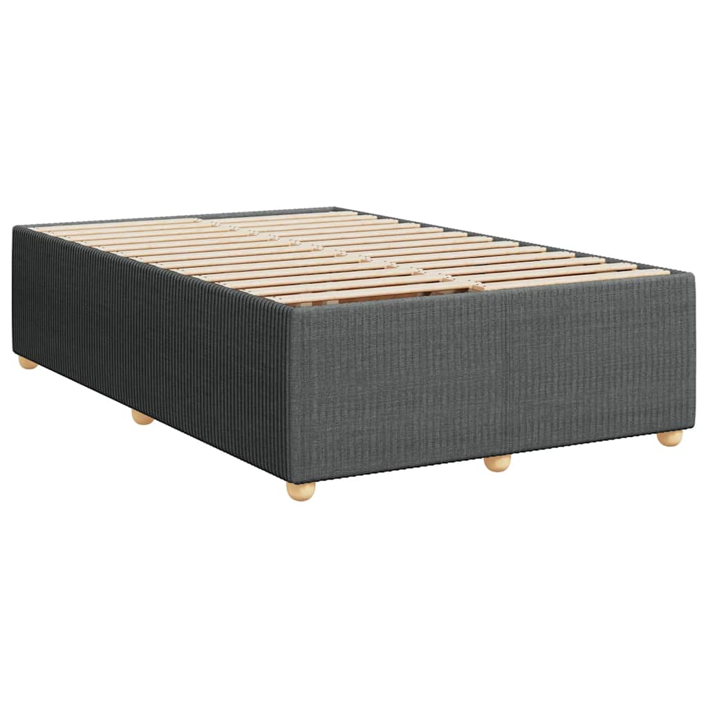 Bettgestell ohne Matratze Dunkelgrau 120x190 cm Stoff