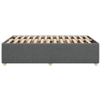 Bettgestell ohne Matratze Dunkelgrau 120x190 cm Stoff
