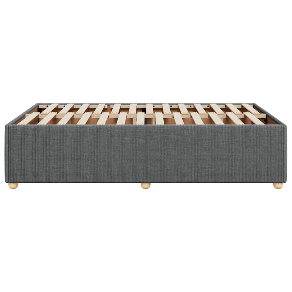 Bettgestell ohne Matratze Dunkelgrau 120x190 cm Stoff