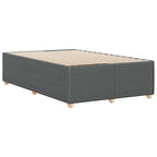Bettgestell ohne Matratze Dunkelgrau 120x190 cm Stoff