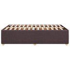 Bettgestell ohne Matratze Dunkelbraun 120x190 cm Stoff