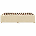 Bettgestell ohne Matratze Creme 120x190 cm Stoff