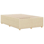 Bettgestell ohne Matratze Creme 120x190 cm Stoff