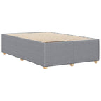 Bettgestell ohne Matratze Hellgrau 120x200 cm Stoff