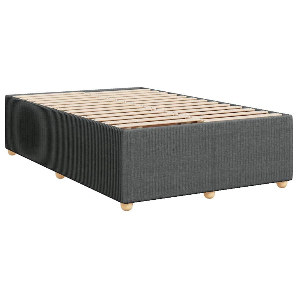 Bettgestell ohne Matratze Dunkelgrau 120x200 cm Stoff