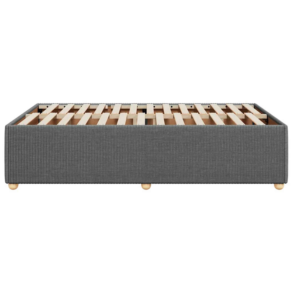 Bettgestell ohne Matratze Dunkelgrau 120x200 cm Stoff