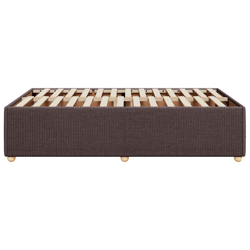 Bettgestell ohne Matratze Dunkelbraun 120x200 cm Stoff