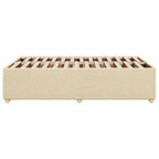 Bettgestell ohne Matratze Creme 120x200 cm Stoff