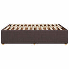 Bettgestell ohne Matratze Dunkelbraun 140x190 cm Stoff