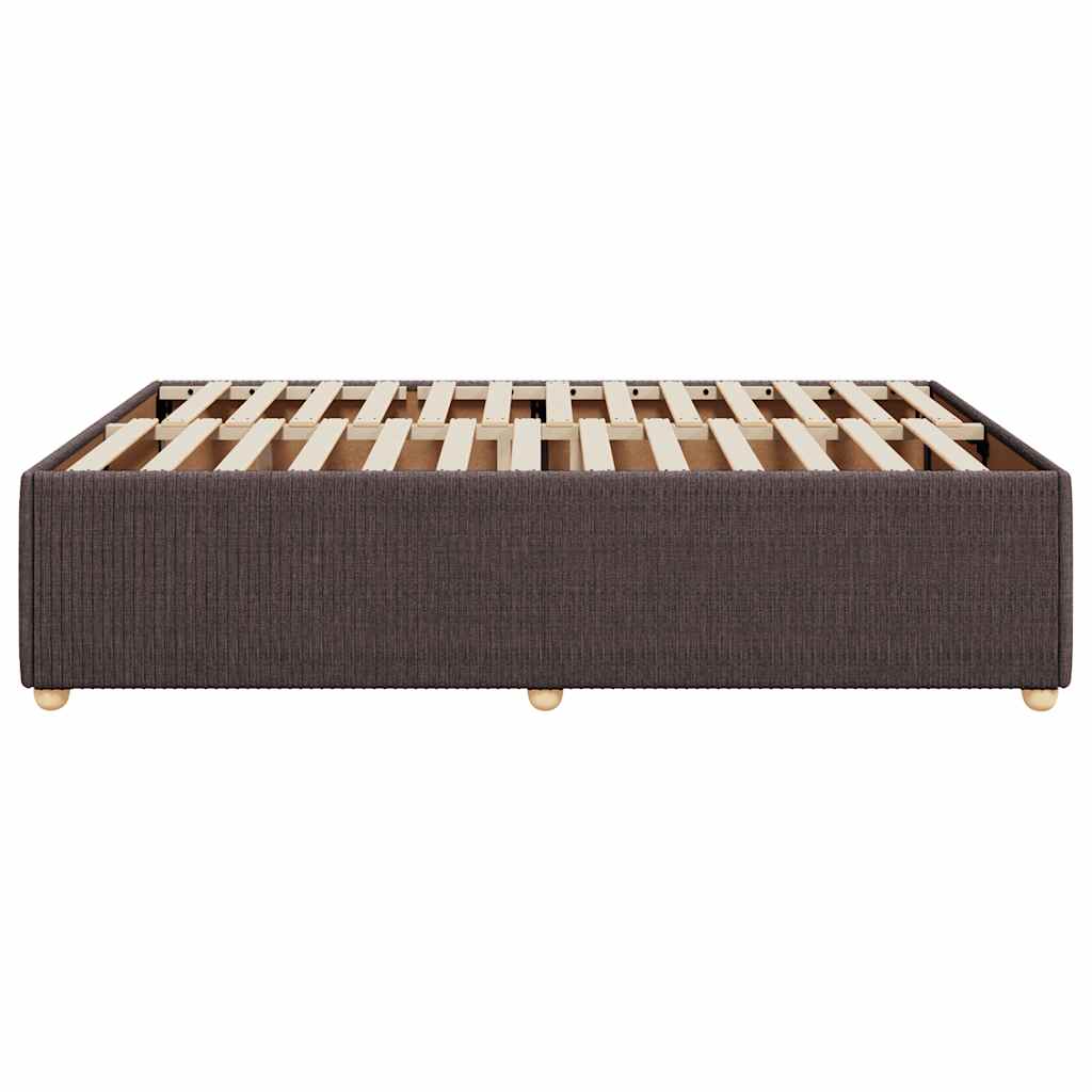 Bettgestell ohne Matratze Dunkelbraun 140x190 cm Stoff