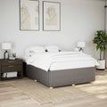 Bettgestell ohne Matratze Taupe 140x190 cm Stoff