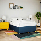 Bettgestell ohne Matratze Blau 140x190 cm Stoff