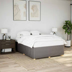 Bettgestell ohne Matratze Taupe 140x200 cm Stoff