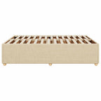 Bettgestell ohne Matratze Creme 160x200 cm Stoff