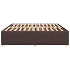 Bettgestell ohne Matratze Dunkelbraun 180x200 cm Stoff