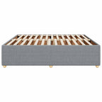 Bettgestell ohne Matratze Hellgrau 200x200 cm Stoff
