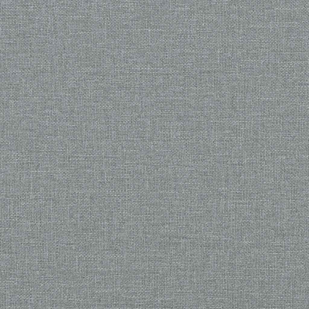 Bettgestell ohne Matratze Hellgrau 200x200 cm Stoff