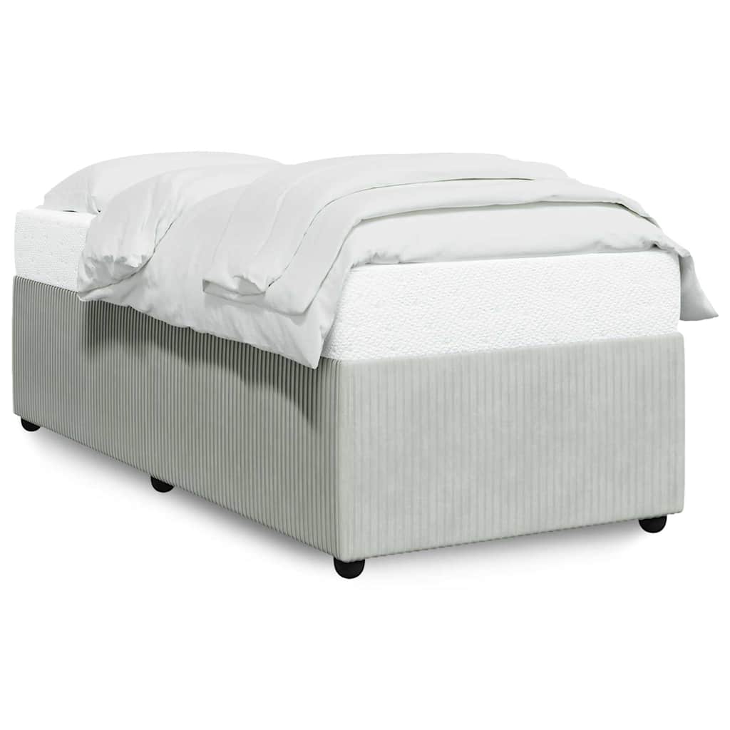 Bettgestell ohne Matratze Hellgrau 90x190 cm Samt