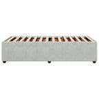 Bettgestell ohne Matratze Hellgrau 90x190 cm Samt