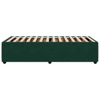 Bettgestell ohne Matratze Dunkelgrün 90x200 cm Samt