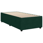 Bettgestell ohne Matratze Dunkelgrün 100x200 cm Samt