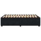 Bettgestell ohne Matratze Schwarz 120x190 cm Samt