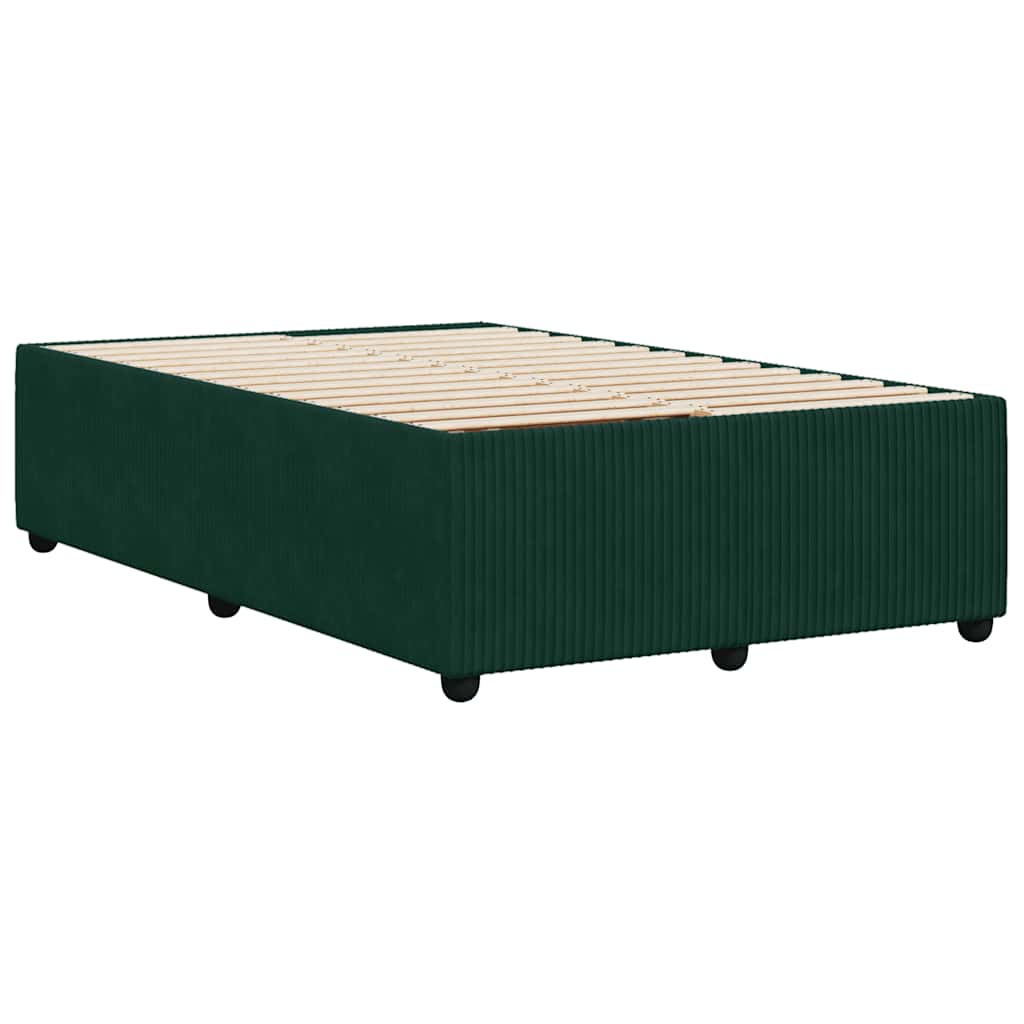 Bettgestell ohne Matratze Dunkelgrün 120x190 cm Samt