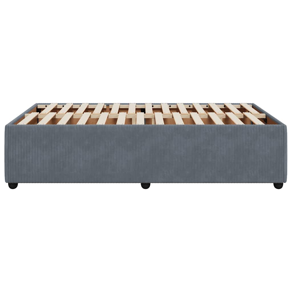 Bettgestell ohne Matratze Dunkelgrau 120x200 cm Samt