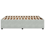 Bettgestell ohne Matratze Hellgrau 140x190 cm Samt