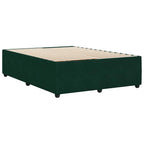 Bettgestell ohne Matratze Dunkelgrün 140x190 cm Samt