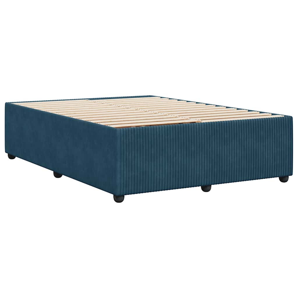 Bettgestell Blau 140x190 cm Samt