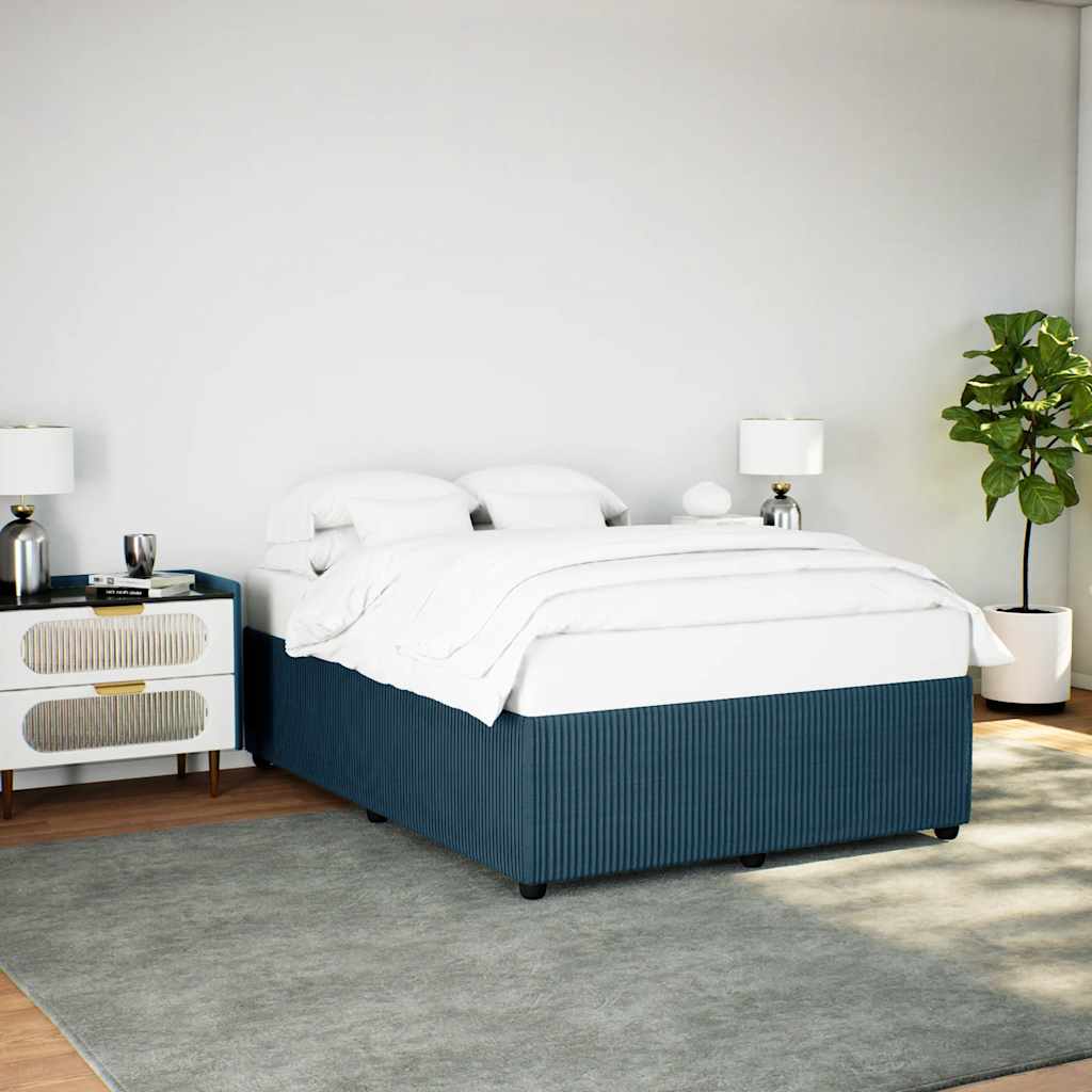 Bettgestell Blau 140x190 cm Samt