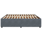 Bettgestell ohne Matratze Dunkelgrau 180x200 cm Samt